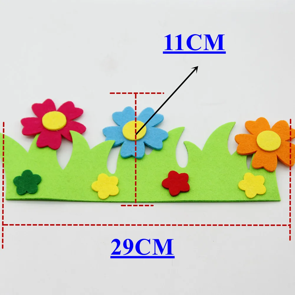 1 шт., новое ремесло, войлочная ткань, толи, резка, цветок, трава, забор, аппликации для детской комнаты, дома, DIY, настенные наклейки для детского сада, украшение