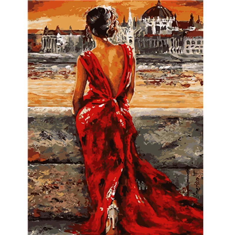 

Pretty Woman Painting By Numbers Digital Paintings Picture By Numbers Drawing Canvas Coloring By Number Art Pictures Home Decor