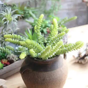 

Artificial Succulent Plants Landscape Decorative Flower Mini Green Fake Succulents Plant Garden Arrangement Vase Decor