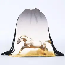 И качественный унисекс милые животные рюкзаки 3D Сумка на шнурке с рисунком Рюкзак свежий и живой моды сумка# LL