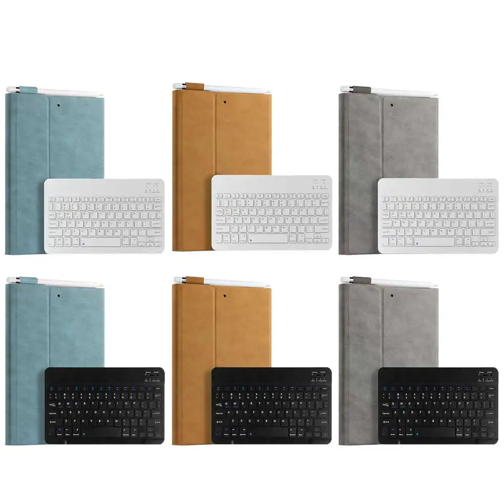 Беспроводной кожаный чехол-клавиатура с подсветкой для iPad 7th 10,2 ''Air 3 Pro 10,5 дюймов, чехол-подставка для планшета, чехол-клавиатура с Bluetooth