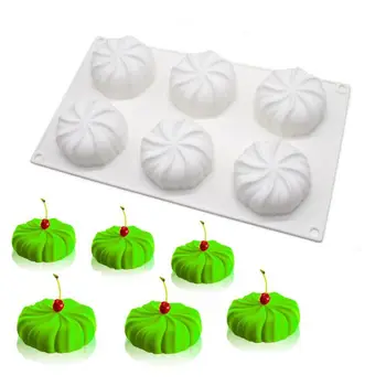

6 Holes Pumpkin Silicone 3D Cake Molds For Baking Ice Moule Mousse DIY Pastry Decorating