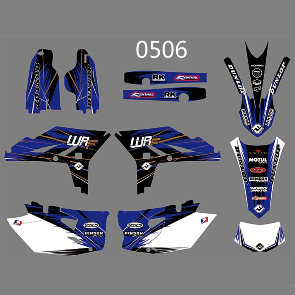 Для YAMAHA WR450F 2012 2013 Графика наклейки на заказ Номер Наименование лента 3M Полный мотоцикл Фоны