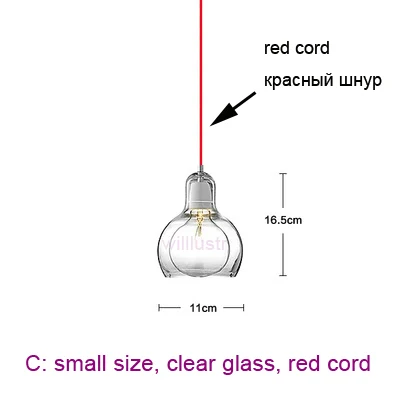 Мега лампочка, подвесной светильник, скандинавский светильник, современный и традиционный, прозрачный Янтарный дымный рот, выдувное стекло, светильник для ресторана, кухни, кафе, бара, s - Цвет корпуса: C