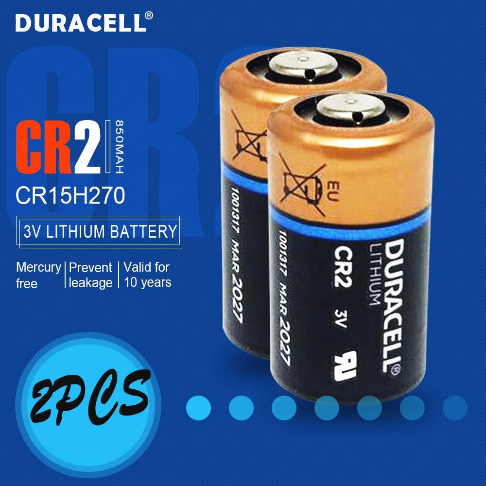2pcs Original Duracell 3v 850mah Lithium Battery Cr2 Cr15h270 5046lc Cr15270 Kcr2 Dry Primary Batteries For Camera Flashlight Primary Dry Batteries Aliexpress