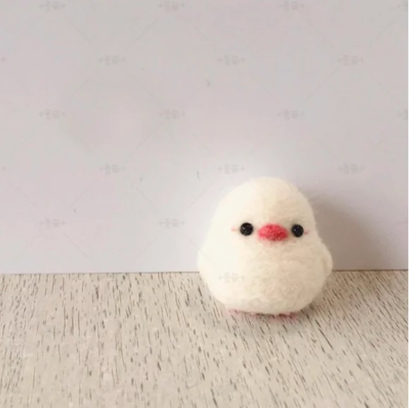 White wenniao grey wenniao Parrot wool needlepoint kit wool felt needle felting decoration craft needlecraft DIY handmade