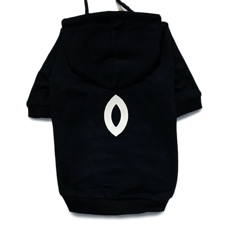 Хлопковая кофта с капюшоном для домашнего животного для детей Одежда для маленьких собак французский толстовки "Бульдог" Чихуахуа костюм для мопса PC1304 - Цвет: Black