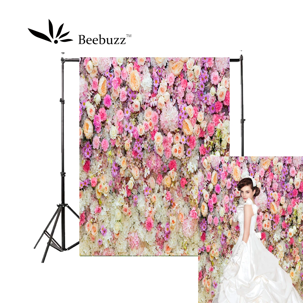 

Beebuzz photo backdrop a variety of brightly coloured flowers gather backgroung studio and family portraits photophone