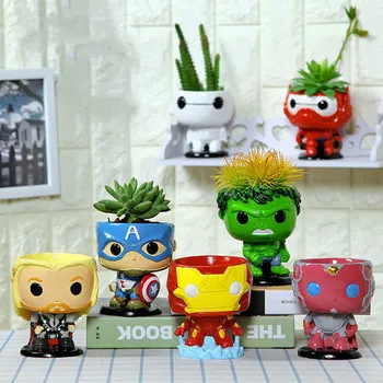 

The Avengers Resin Bonsai Plant Pots for flowers Succulent Planter Flower Pot Home Decor Artware Home Multifunctional Flowerpot