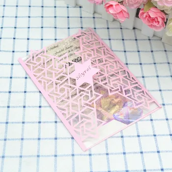 

David star laser cut bar mitzvah personalised name invitation card