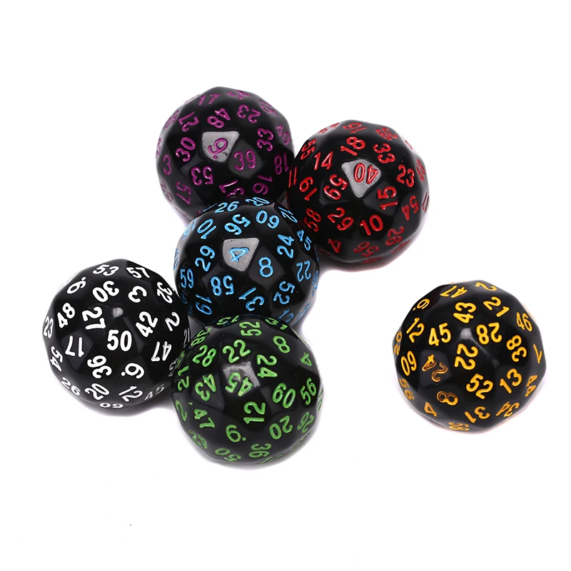1Pcs Game Dice Polyhedral D60 Multi Sided Dice Digital Dice Game Party Entertainment Equipment