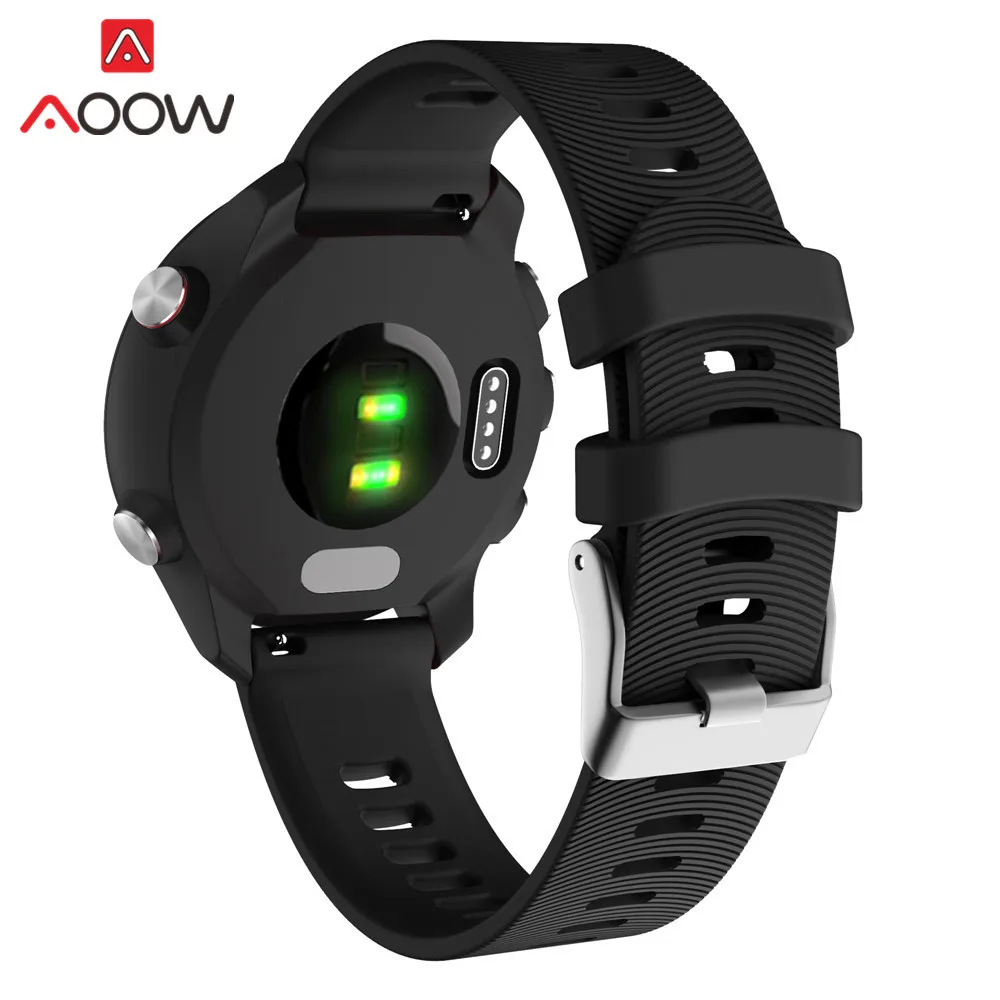 20 мм спортивный силиконовый ремешок для часов Garmin Forerunner 245M 245 645 Vivoactive 3 Approach S40 браслет ремешок для умных часов