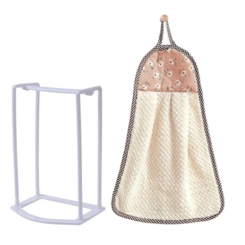 

1Pcs Clothes Hanger Stacker Holder Storage Organizer Rack & 1 Pcs Bathroom Supplies Soft Hand Towel Absorbent Cloth