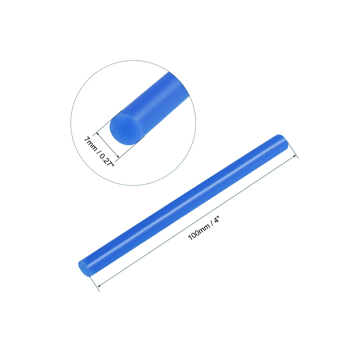 Uxcell 글루건용 미니 핫 글루 스틱, 블루, 0.27 인치 x 4 인치, 6 개