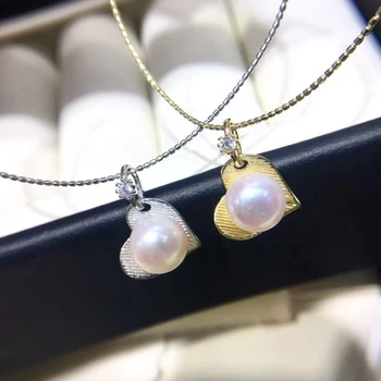 

Heart 925 Sterling Silver Pendant Base Settings Findings Mountings Girl's Parts for Oyster Edison Pearl Coral Jade Beads Stones