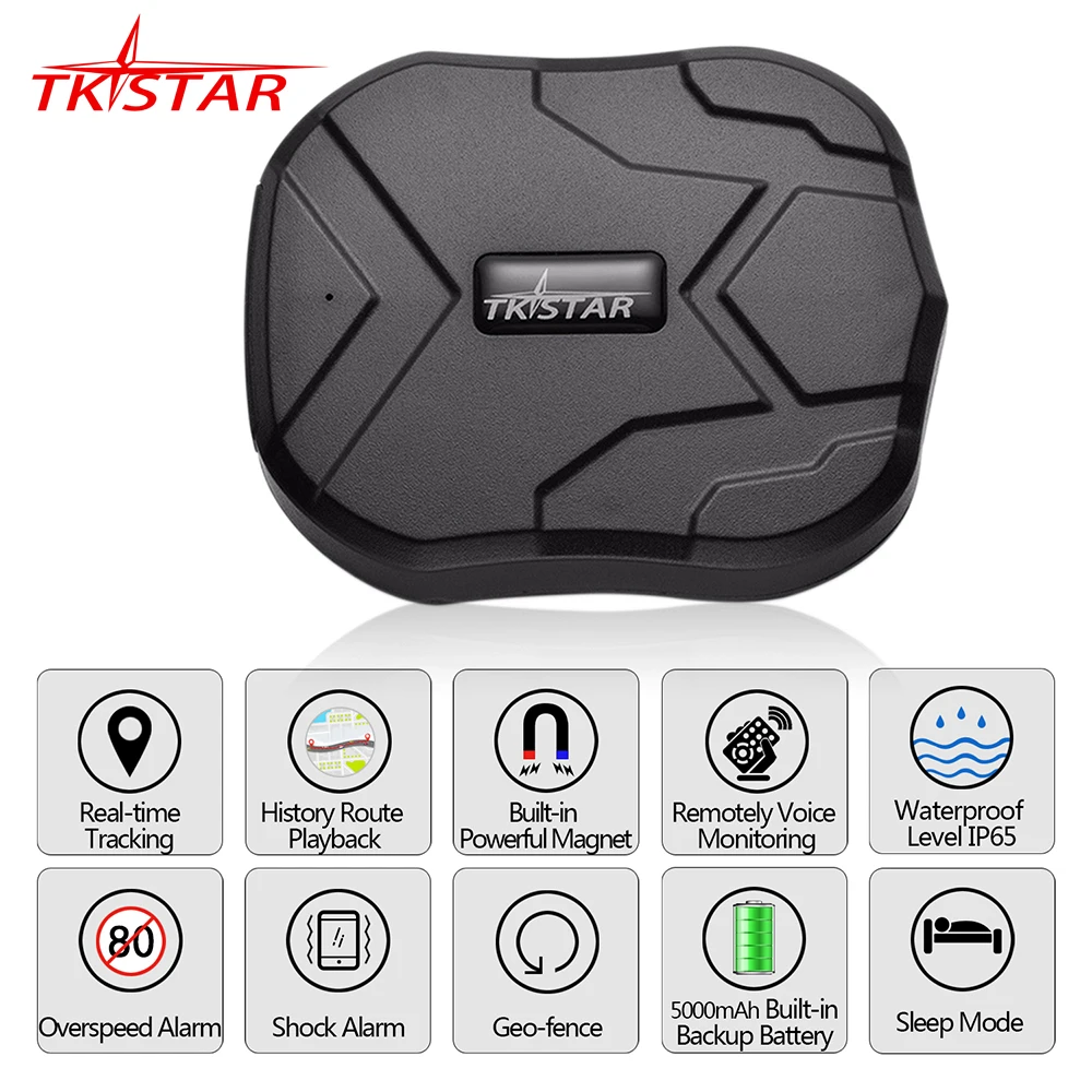 

GPS Tracker Car TKSTAR TK905 2G Vehicle Tracker Voice Monitor GPS Locator 5000mAh 90 Days Standby Waterproof Magnet Free Web APP