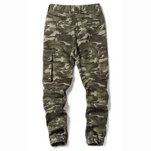 Весенне-осенние мужские повседневные брюки-карго в стиле милитари, армейские зеленые камуфляжные брюки для похудения, брюки для бега, мужская одежда