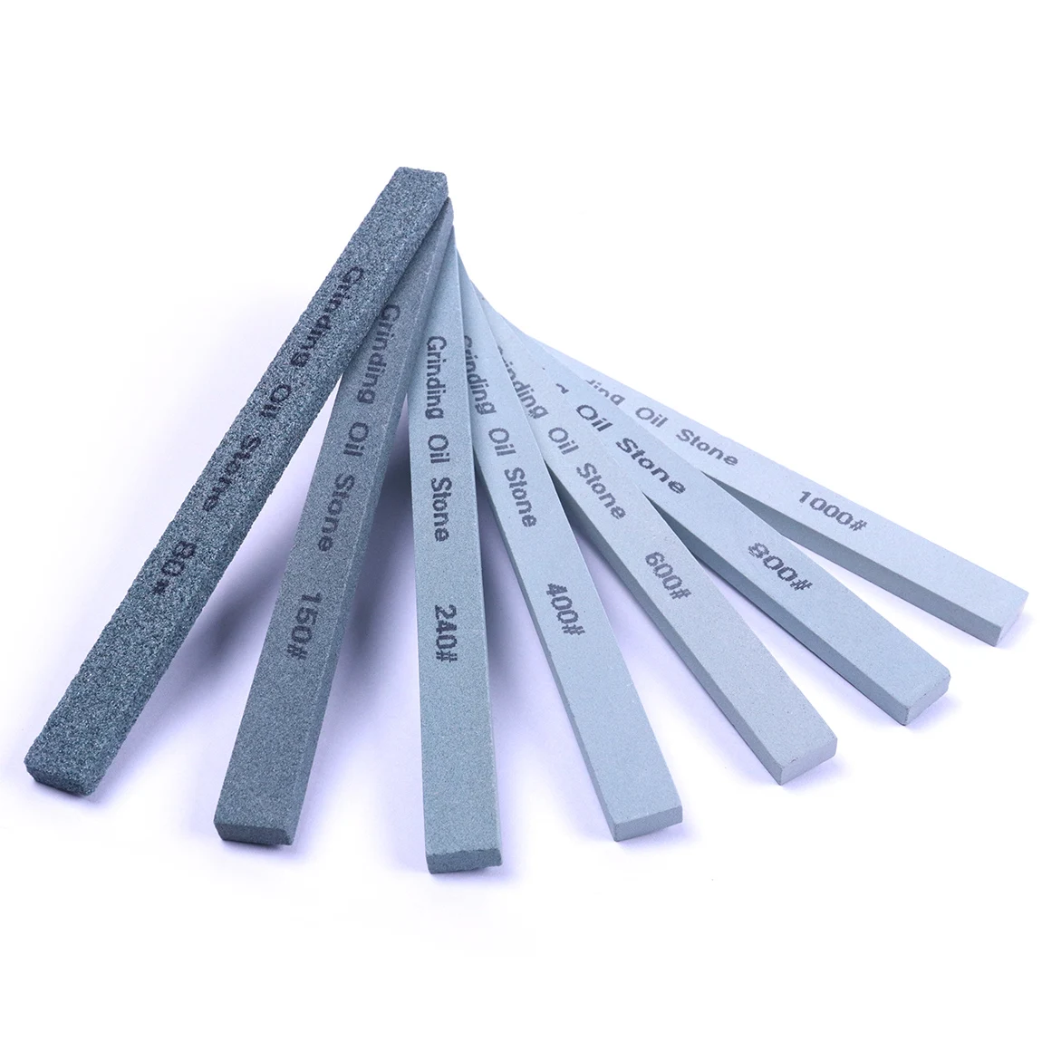 цена 10Pcs Green Silicone Carbide Sharpening Whetstone Polishing Grinding Oil Stone 80#-1000# Grit Grinding Stone