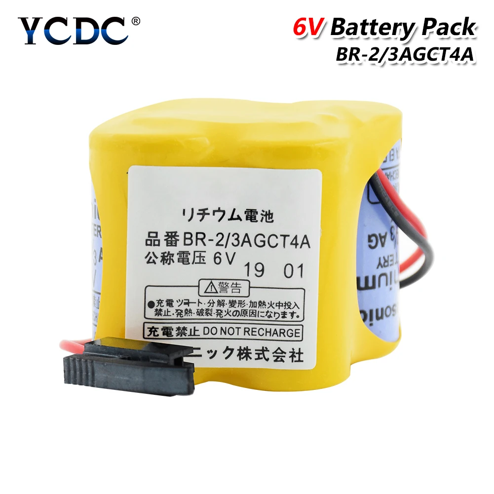 YCDC 6V BR-2/3AGCT4A A06B-6114-K504 для управления Fanuc 4400mAh литий-ионный PLC аккумулятор резервный литиевый аккумулятор