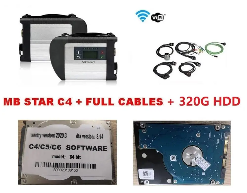 MB Star C4 с 2020 06 версия HDD Compact 4 DTS DAS M ercedes Диагностика мультиплексор для Ben z DHL