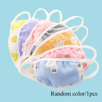 

1PCs Printed Kids Mouth Mask Washable Cotton Anti Dust Anti Pollution Face Shield Wind Proof Dustproof PM2.5 Mouth Mask
