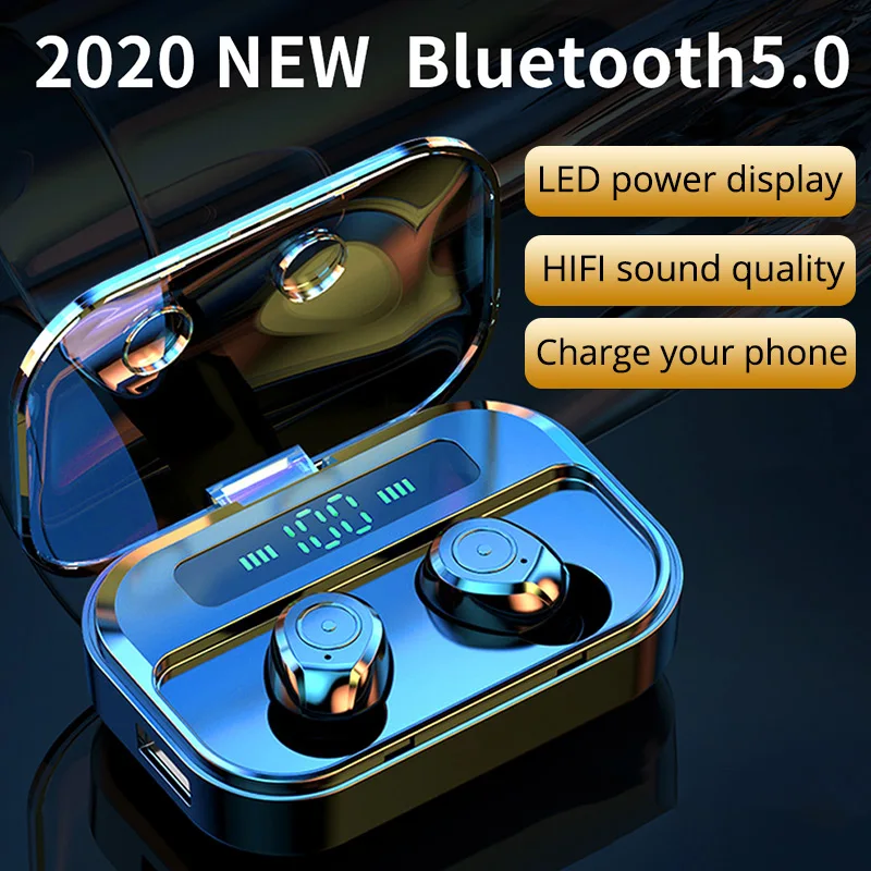 

M7S TWS Bluetooth 5.0 Earphones Wireless Headphones Stereo Gaming Headset with mic Mini Earbuds 1500mah charging Box for phones