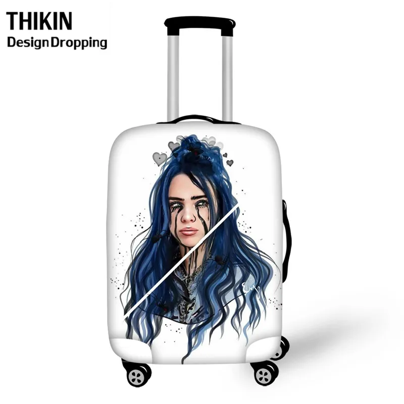 THIKIN хип-хоп Billie Eilish принт женский багаж для путешествий Чехол модный певец Рэппер протектор Защитные чехлы для чемоданов