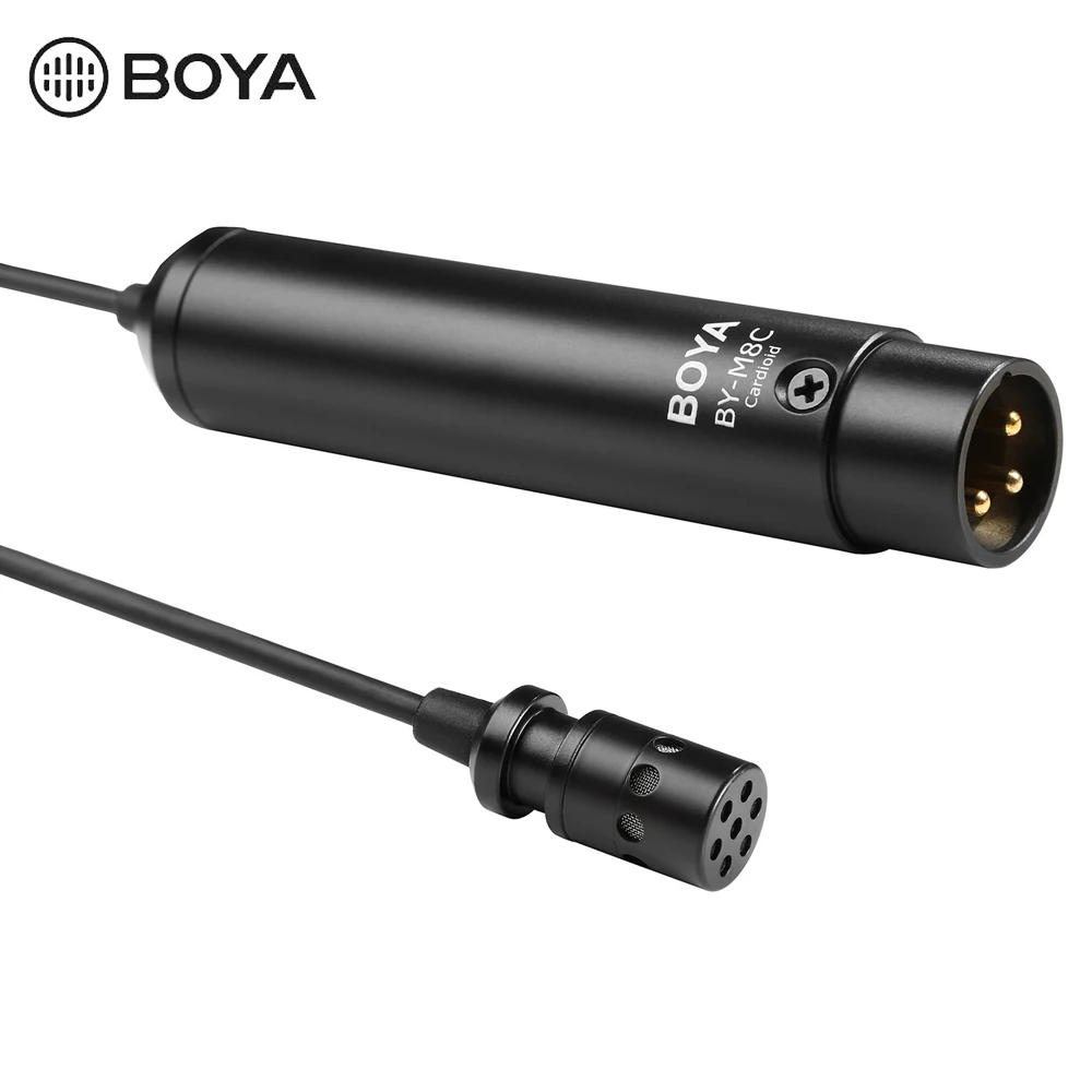 BOYA BY-M8C Lavalier микрофон профессиональный клип на микрофон с отворотом клип пены ветровое стекло для видеокамер аудиозаписывающие устройства
