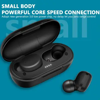 

Bluetooth V5.0 Earphones A6X TWS Wireless Touch HD Stereo Headphones Automatic Pair Fingerprint Noise Cancelling for iOS&Android