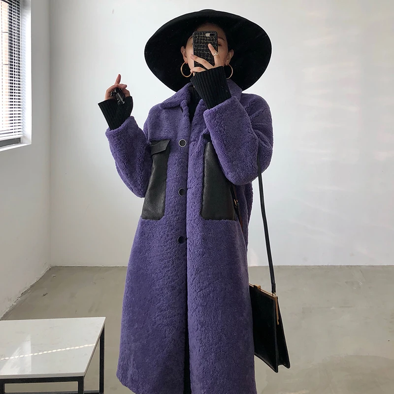 

Real Fur Coat Women Sheep Shearing Winter Coat Women Korean Fashion Lamb Fur Jacket for Women Clothes 2019 HHY-708 YY903