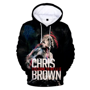 

hot American pop singer chris brown 3D hoodies Sweatshirts in men/women high street pullovers hip hop streetwear Fashion clothes