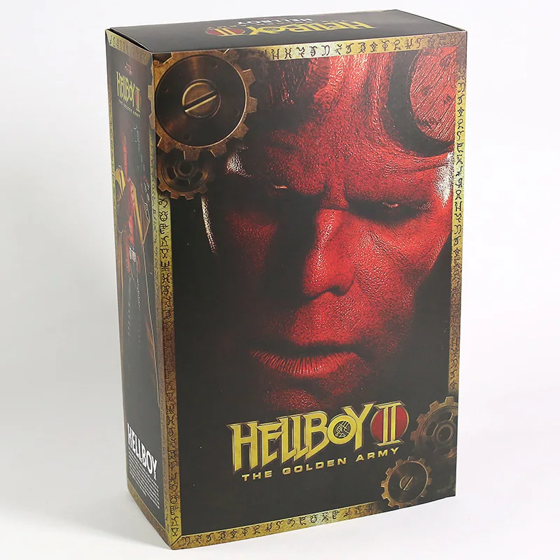 Горячие игрушки Hellboy II 2 Золотая армия ПВХ фигурка Коллекционная модель игрушки(настоящая одежда