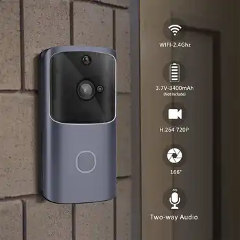 

Wifi Doorbell Video Door Intercom 720P HD Wireless Smart Home IP Door Bell Cameras for Phone Security Alarm Night Vision