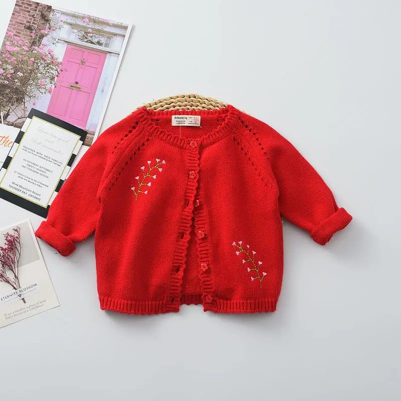 

2019 Spring Childrenswear Sweater CHILDREN'S Knit Cardigan New Style Korean-style GIRL'S Sweater Knitted Sweater Customizable