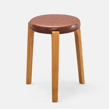 

Creative Taboret Solid Wood Meal Stool Square Stool Cloth Art Dressing Stool Contracted And Fashionable Makeup Stool Bench House