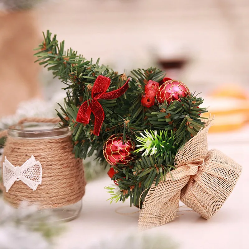Новогодний Праздник Рождественская елка Цветок мини настольный стол XmasTree украшения вечерние украшения для дома и офиса подарки для детей