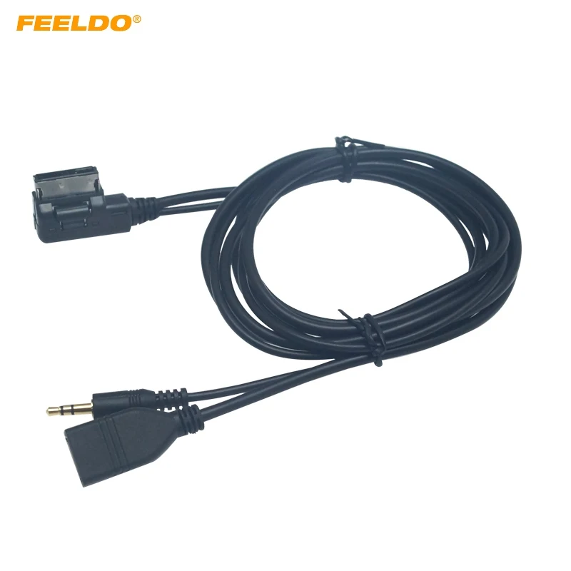 Автомобильный Кабель AUX FEELDO для музыки 3 5 мм интерфейс AMI/MDI/MMI USB + зарядное