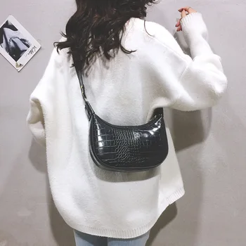 

Ougger Alligator Pattern Retro PU Leather Crossbody Bags For Women Small Shoulder Messenger Bag Lady Phone Handbags and Purses