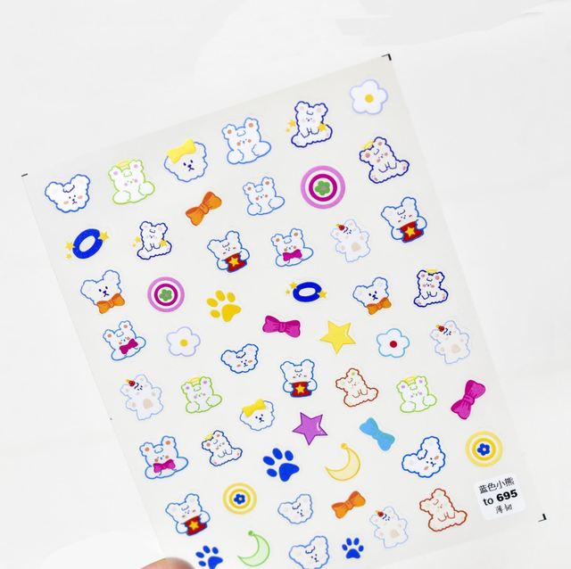 Tiger Animals Nail Sticker Korea Cute Image Quality 3d Engraved Nail Stickers Nail Art Decorations Nail Decals Designer