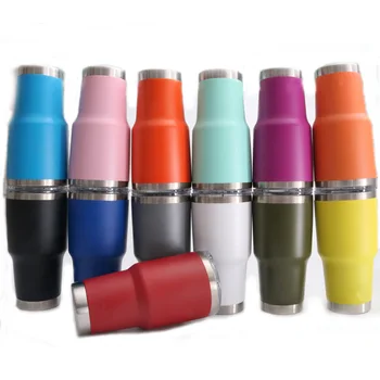 

Stainless Steel Tumbler 30 oz with Splash Proof Sliding Lid - Double Wall Vacuum Insulated Large Travel Coffee Mug