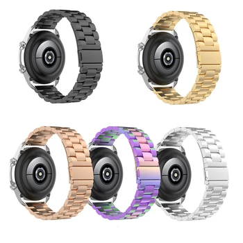 

Three-bead Stainless Steel Wrist Strap 22mm Watch Band With Disassembler And Link Bar for Samsung Galaxy Watch 3 45mm SM-R840