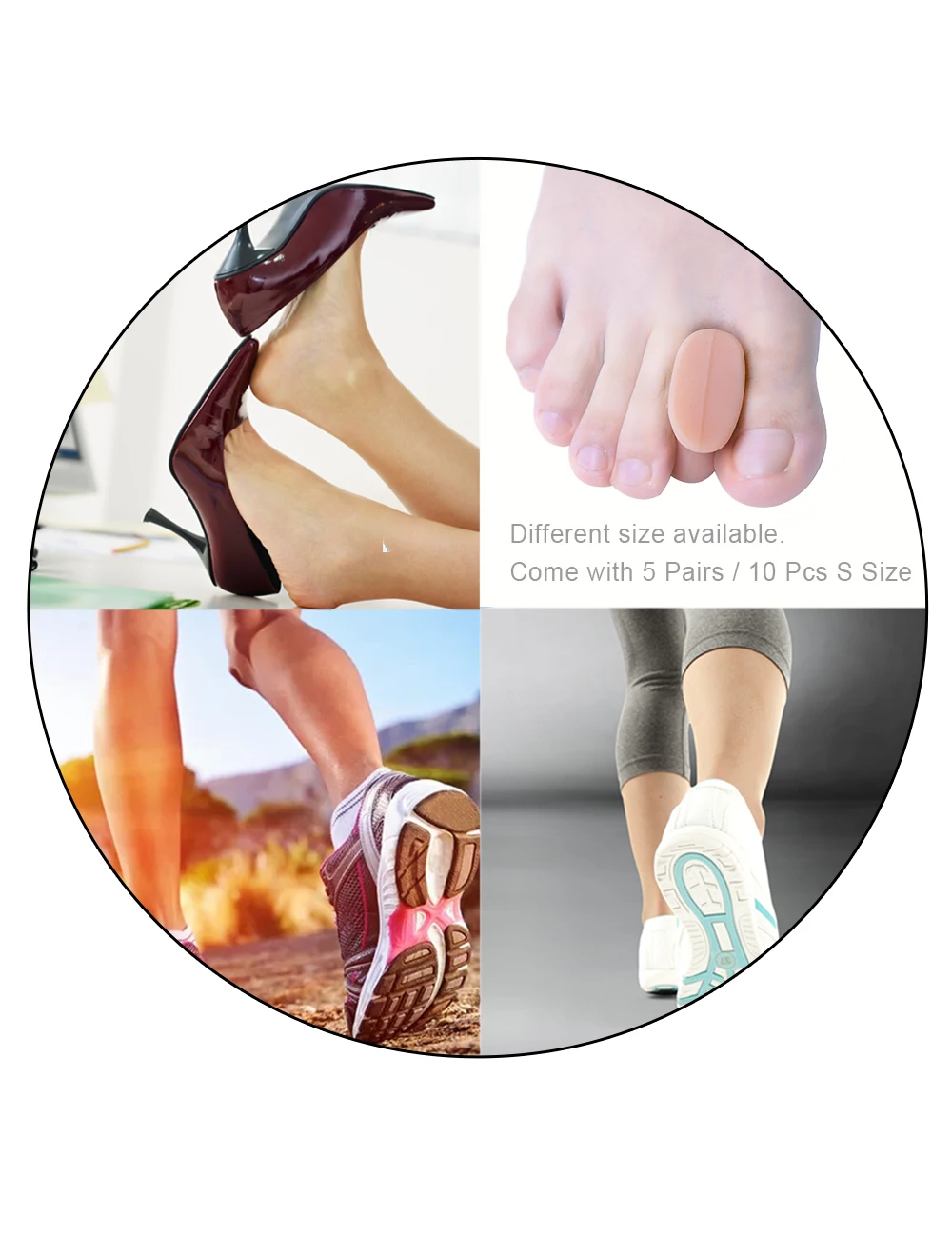 2Pcs Silicone Gel Hallux Valgus Foot Care Tool Bunion Toe Bone Corrector Protector Straightener Spreader Pedicure C1347