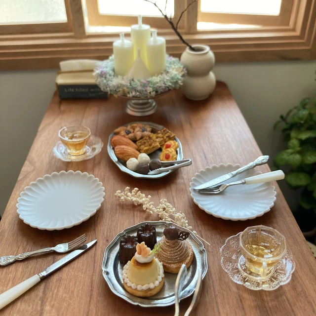 1:6 doll house mini model furniture accessories  Five piece Restaurant cutlery/knife and fork 4