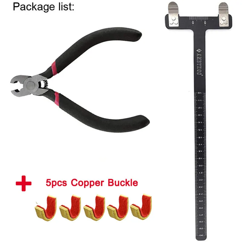 Kit Accessoires Arc Recourbé MILAEM – Règle, Pince, Repose-flèche, Boucle Cuivre