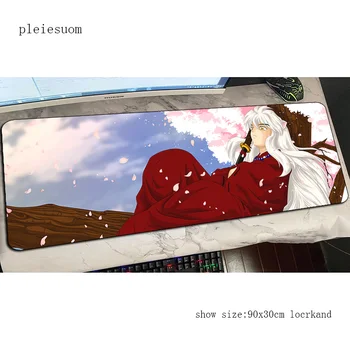 

inuyasha mouse pad 900x300x4mm Computer mat pc gaming mousepad large wrist rest padmouse keyboard games gamer desk