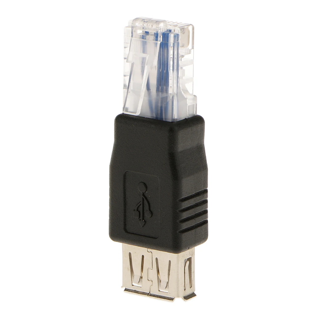 Mini Female to RJ45 Adapter USB Transfer Cable Head Network Connector Black USB-to-Ethernet adapter