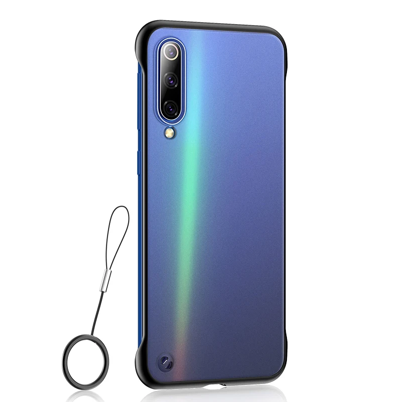 Чехол без рамки для Xiaomi mi 9T CC9 Note 10 Pro A3 Lite CC9e 9SE 8 матовая задняя крышка для Red mi 8A 7A K20 Note 8 7 Pro 8T - Цвет: Черный