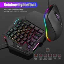 HXSJ V100+S600 Keyboard Mouse Set 35 Keys Mini USB Wired Keyboard+ Mouse Gift gaming mouse игровая мышь wireless mouse#G35