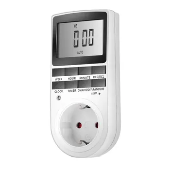 

Mini Digital LCD 230V 16A Timer Switch Socket Outlet Plug-in Time Control for Kitchen Electric Appliance EU Plug with Colock