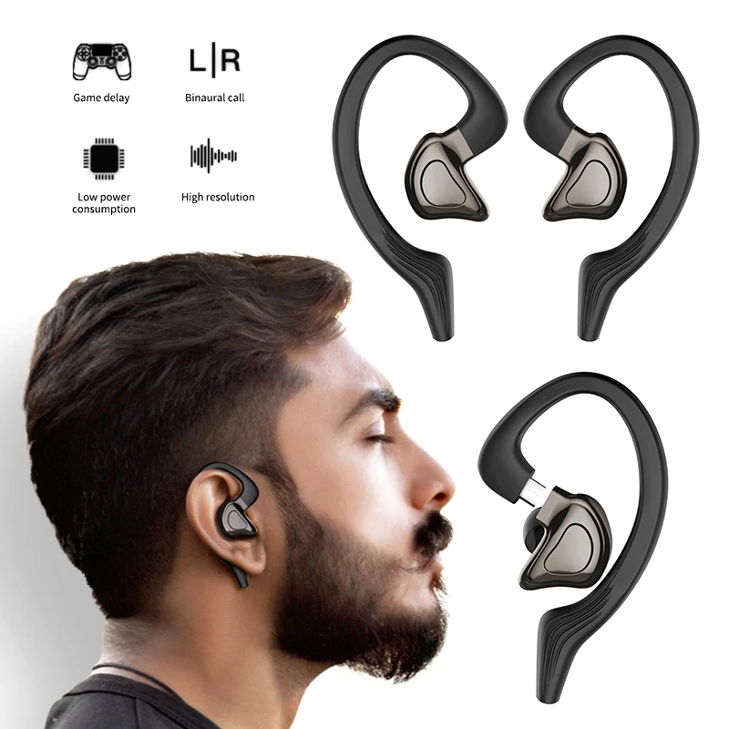 Sports Earphones TWS 5 0 Bluetooth Waterproof Headphones Stereo Sound Earbuds Dual Mic Wireless Bluetooth Headsets